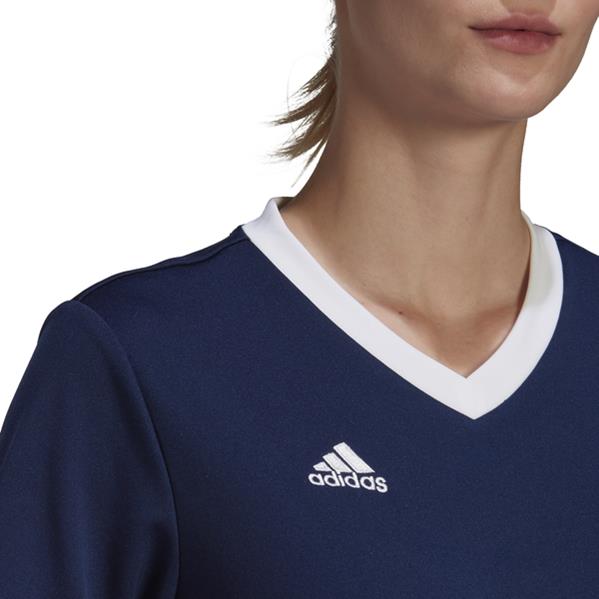 adidas Entrada 22 Womens Navy Blue/White Football Shirt